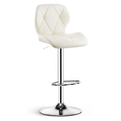 Gof Furniture - Nifty Pu Leather Bar Stool White