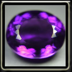 13.61ct Perfect Fancy Deep Purple Amethyst Quartz If - Desirable Diamond Facet Oval Gem