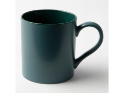 Semi-matte & Glossy Porcelain Mug 350ML Dark Green