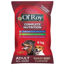 OL ROY - All Adult Dog Food 8KG Beef