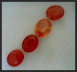 Beautiful Orangy Red Shades Of Natural Sapphires Songea Tanzania 1.43CT