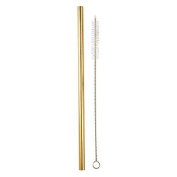 Sb Design Studio F1481 Lili + Delilah Reusable Stainless Steel Straw And Brush Set 8.5-INCHES Gold