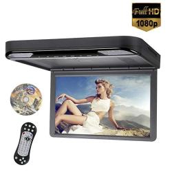 15.6INCH Digital Ips Screen 1080P Video Car Roof Mount Overhead DVD Player Flip Down Monitor DVD Player For Caravan Suv Mpv Support USB Sd