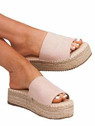 espadrille platform slides