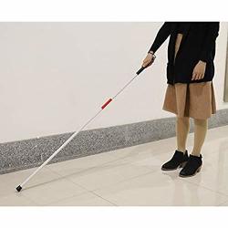 ? YU2D ???? ?visually Impaired Blind Walking Stick 4 Section Folding Aluminum Cane 124CM Long