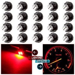 Cciyu 20 Pack T3 2-3014 Smd Neo Wedge A c Climate Control LED Light Bulbs 35853-SDA-A01 Red