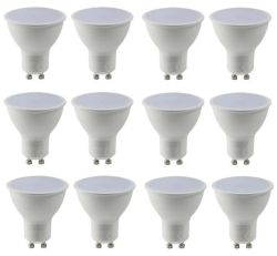 LED 3W GU10 Down Light Globes - 12 Pack Cool White Bulbs
