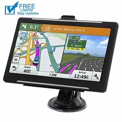 Gps Navigation For Car 7-INCH HD Gps Navigation 256-8GB Voice Broadcast Navigation Driving Alert. Top-loading North America Map Usa Canada Mexico Map Lifetime Map