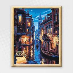 Adult Paint By Numbers With Frame - Night Of Venice