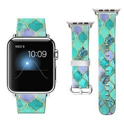42 Mm Apple Watch Band Watchbands For Apple Watch Apple Watch Bands Compatible With Apple Watch Nike+ Series 2 Series 1 Sports Edition Vintage Turquoise Pattern