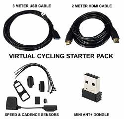 Virtual Cycling Pack - Bike Speed And Cadence Sensor Wireless Bluetooth Ant+ Compatible With Garmin Zwift Wahoo Cyclops