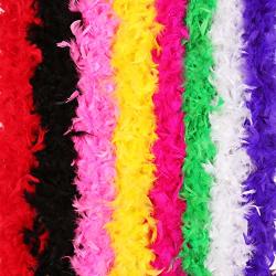 Haimay 8PCS Feather Boa Colorful Feather Boa For Costume Party Accessory 8 Different Colors