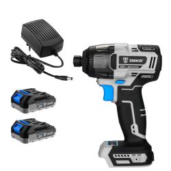 20V Brushless Impact Driver 320NM Incl. 2X2AH Batteries Charger Bag