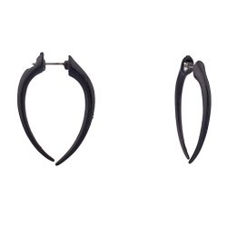 Lux Accessories Black Claw Stud Earrings