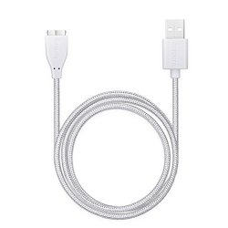 Lumsing Fitbit Surge USB Nylon Charging Cable 3.3 FEET 1M For Fitbit Surge Band Wireless Activity Bracelet Replacement Power Cable White