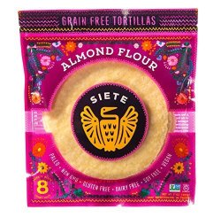 Siete Almond Flour Grain Free Tortillas 8 Tortillas Per Pack 3-PACK 24 Tortillas