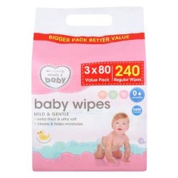 Made 4 Baby Mild & Gentle 3 Pack X 80 Wipes