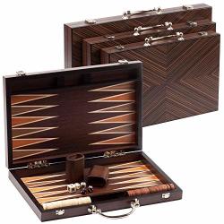 Small medium large Wooden Folding Inlay Backgammon Board Game Set With Game Pieces. Classic Portable Travel Board Strategy Game Set For Adults And Kids Large