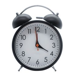 Retro Design Twin Bell Quartz 17CM Alarm Clock - Black