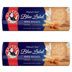 Bakers Blue Label Caramel Flavoured Marie Biscuits - 2 X 200G
