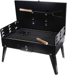 Portable Folding Grill Bbq Camping Braai Stand With Turner + Fork