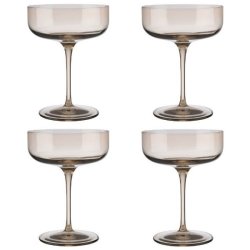 Champagne Coupe Glasses Tinted In Golden-beige Nomad Fuum Set Of 4