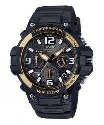 Casio Men's MCW-100H-9A2VDF Chronograph Analog Watch - Black gold