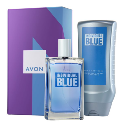 - Individual Blue 2-IN-1 Aftershave Edp & Body Wash Gift Set For Him
