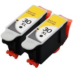 Rightink 2 Pack Black Printer Ink Cartridges For Kodak 30 XL Set For Esp C110 C310 C315 Printer