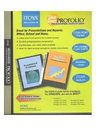 Itoya Clear Cover Profolio Presentation Books 60 Pages 120 Views