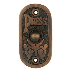 Wired Iron Doorbell Chime Push Button In Oil Rubbed Bronze Finish Vintage Decorative Door Bell With Easy Installation