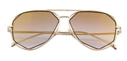 Fashion Merry's Women Brand Designer Coating Mirror Lens Summer Sunglasses S8492 Brown 55