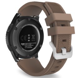 Silicone Watch Strap For Samsung S3 Frontier & Classic - Brown
