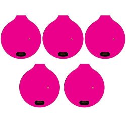 Mightyskins Skin For Trackr Bravo Gen 2.5 Pack Of 5 Skins - Solid Hot Pink Protective Durable And Unique Vinyl Decal Wrap Cover