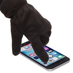 Touch Screen Texting Warm Fleece Winter Gloves For Men Extra Large Black