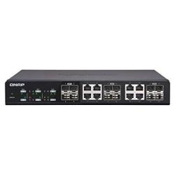 Qnap QSW-1208-8C-US 12-PORT Unmanaged 10GBE Switch Twelve Sfp+ With Shared Eight 10GBASE-T Ports