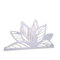 Floral Design Pvc Headboard - White - King