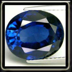 5.26ct Stunning Deep Blue Sapphire Vvs - Top Clarity Oval Colour Enhanced Gem