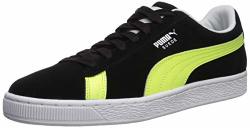 Puma Suede Classic Sneaker Black White-fizzy Yellow 10 M Us
