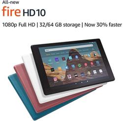 Fire HD 10 Tablet 10.1 1080P Full HD Display 64 Gb Black 2019 Release