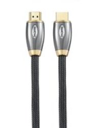 Electrolux Crystal Clarity 4K Uhd Gold Plated HDMI Cable Solid Copper & Oxygen Free 10M Black & Silver