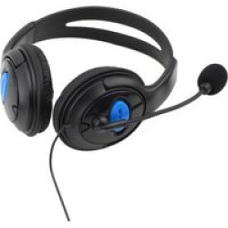 Wired Over-ear Gaming Headset With Microphone For Playstation 4 And PC Black