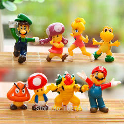 Super Mario Characters Set Of 8 Figures