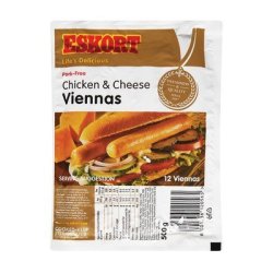 Eskort Chicken & Cheese Viennas 500G
