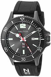 Nautica N83 Men's NAPABS908 Accra Beach Black Silicone Strap Watch