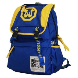 Fino K22 Wolf Horse 15" Laptop Backpack - Blue & Yellow