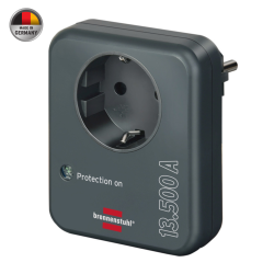 Brennenstuhl Surge Protection Adaptor Anthracite - 13 500A - Eu Plug 1506996