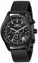Invicta Men's Aviator Quartz Watch With Stainless Steel Strap Black 20 Model: 29608