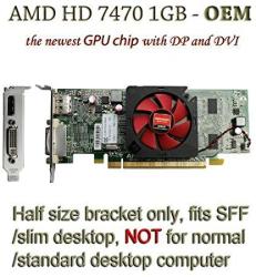Epic It Service - Amd Radeon HD 7470 1GB 1024MB Low Profile Video Card With Display Port And Dvi For Sff Slim Desktop Computer