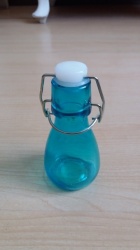 Small Turquoise Glass Bottle decanter